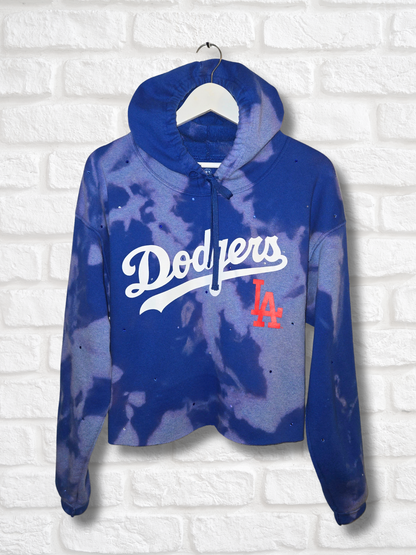 Los Angeles Dodgers Crop Hoodie- Large