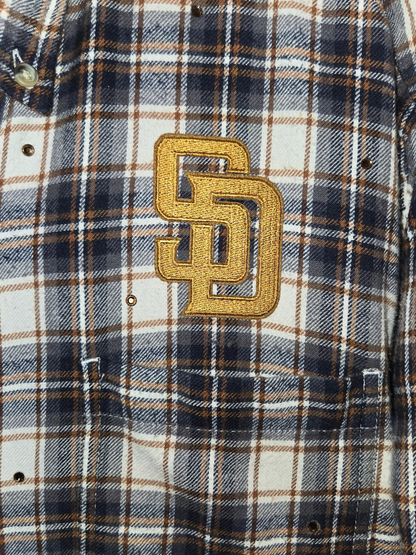 San Diego Padres Crop Flannel- Large