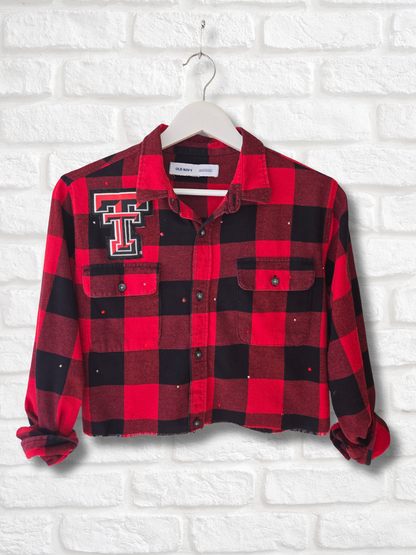 Texas Tech Red Raiders Crop Flannel