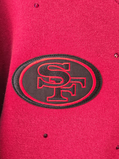 San Francisco 49ers Crop Zip-Up Sweatshirt