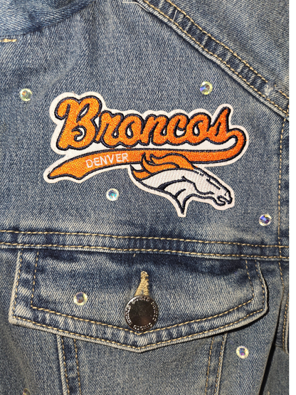 Denver Broncos Sherpa Lined Denim Jacket