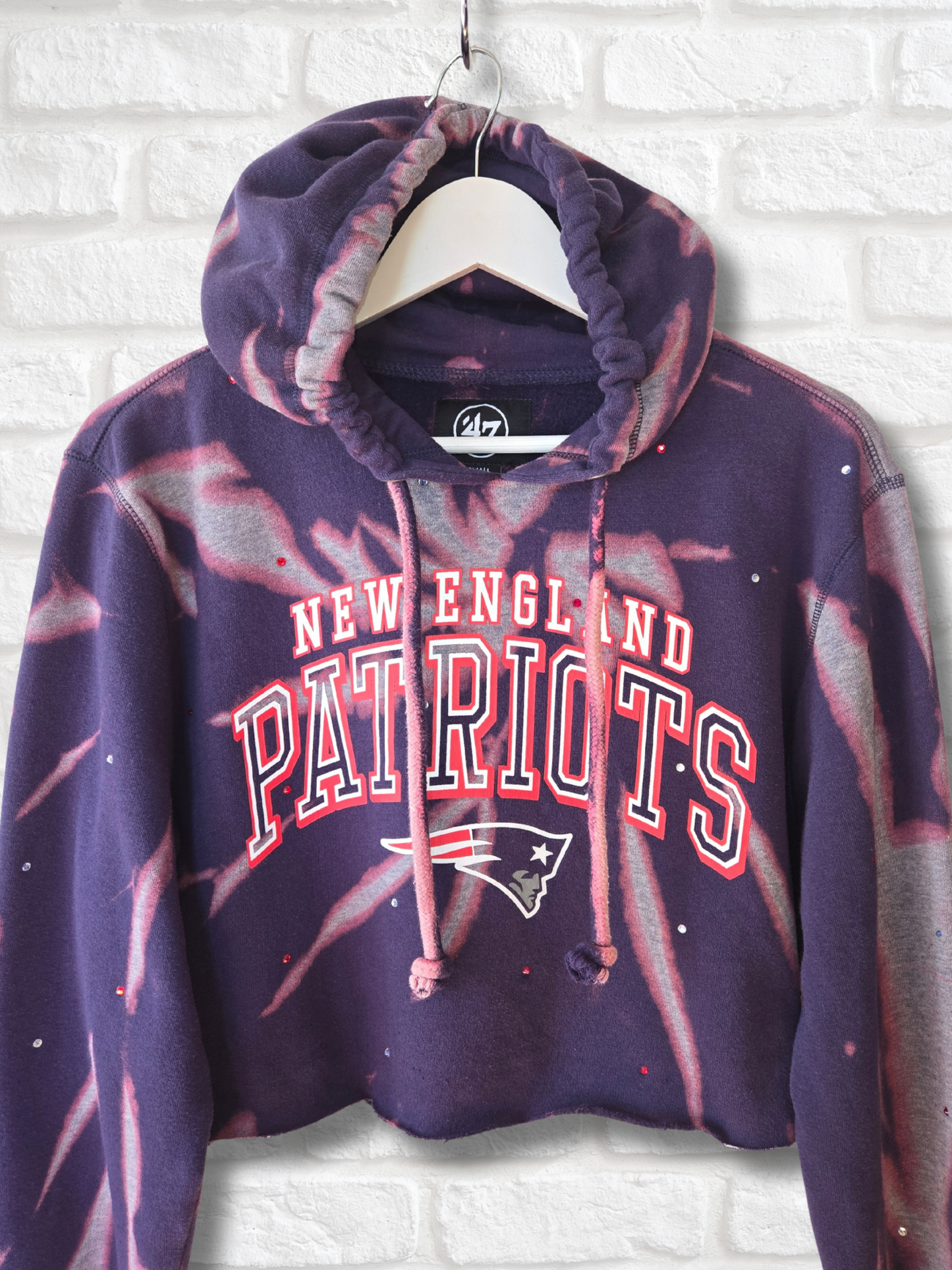 New England Patriots Crop Hoodie