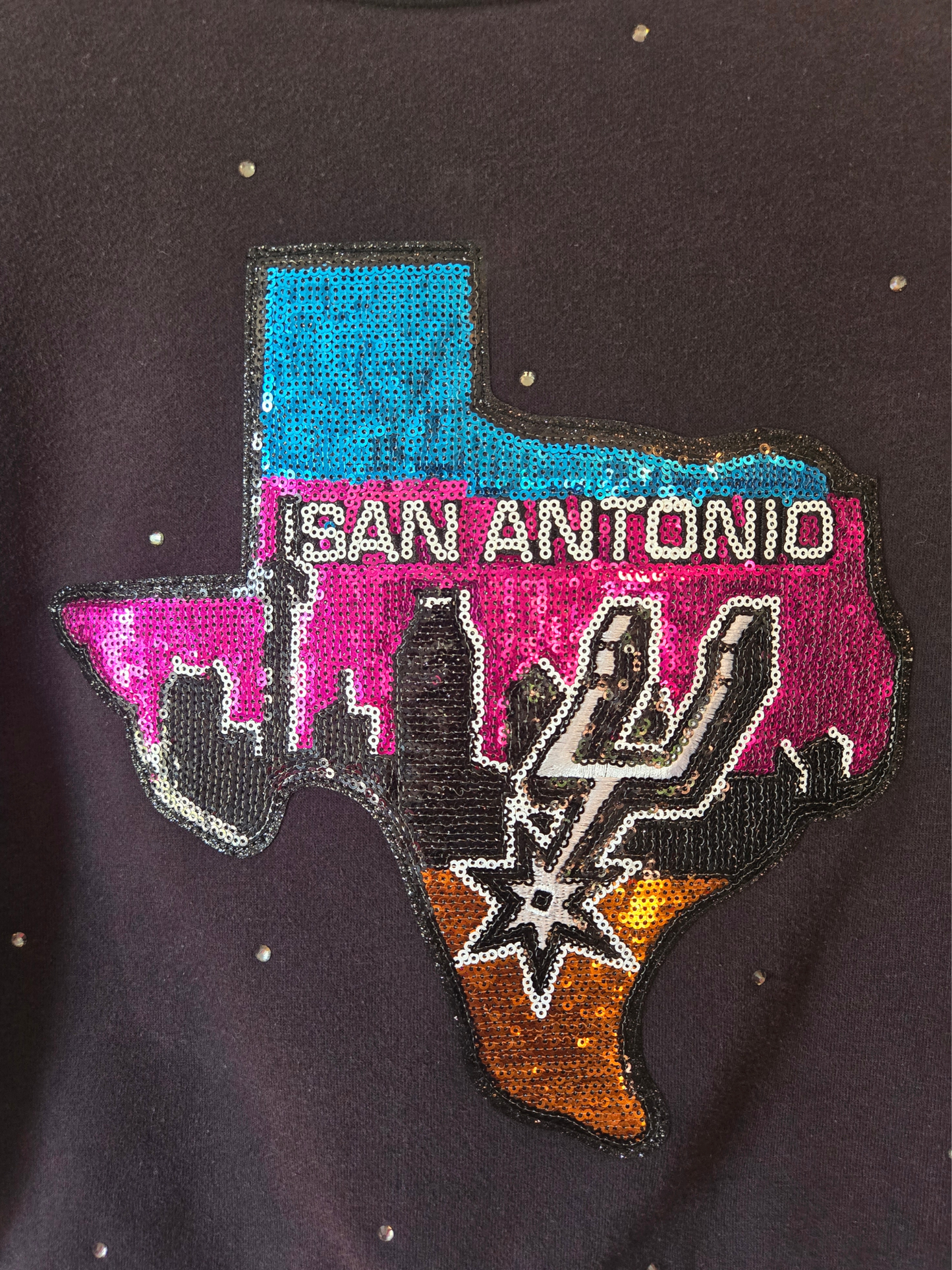 San Antonio Spurs Crop Zip-Up Sweatshirt - Small