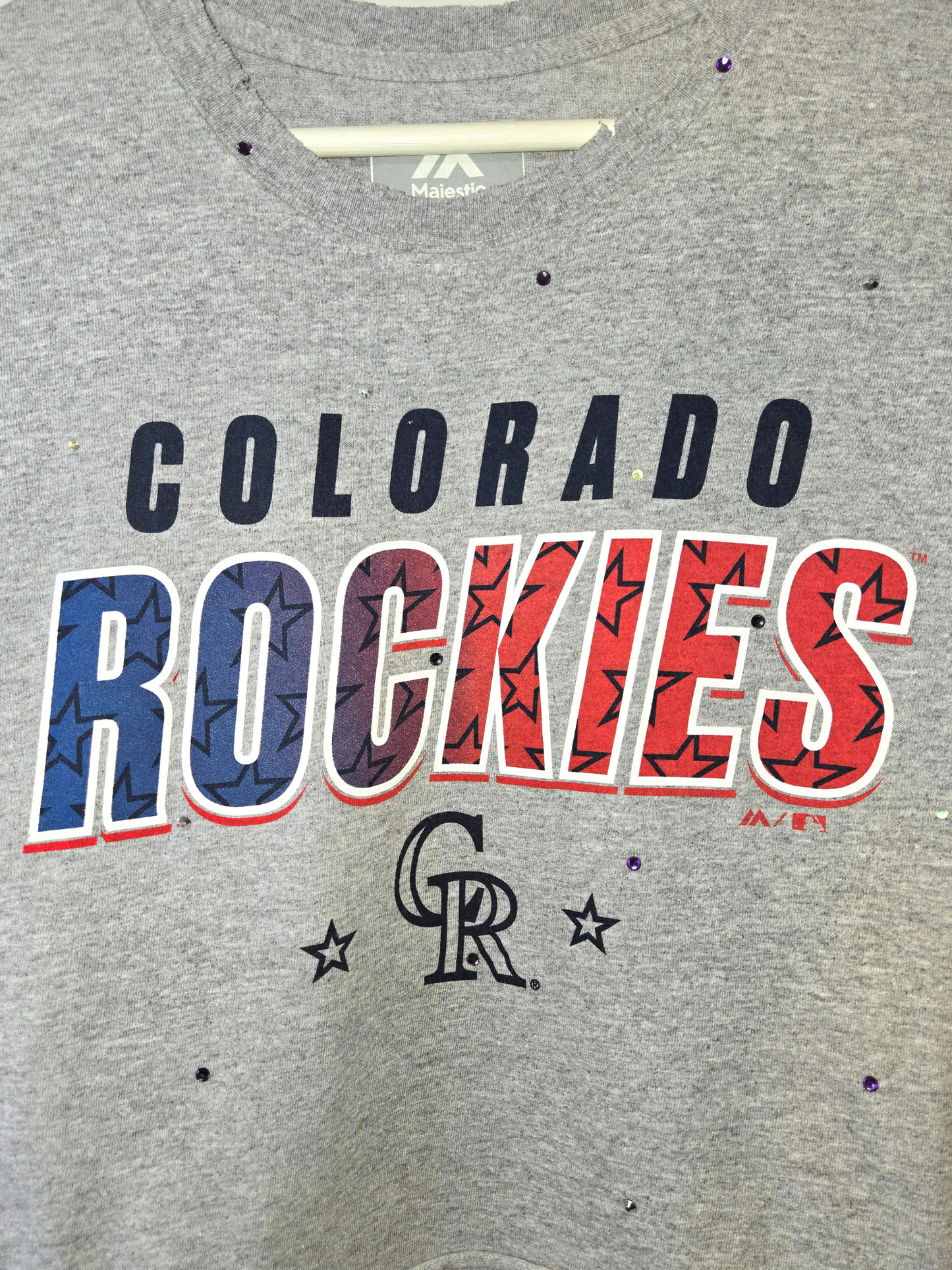 Colorado Rockies Stars & Stripes Crop Top- Large