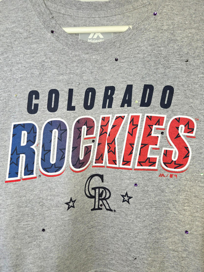 Colorado Rockies Stars & Stripes Crop Top- Large