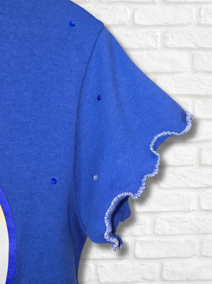 Los Angeles Rams Ruffle Crop Top - Small