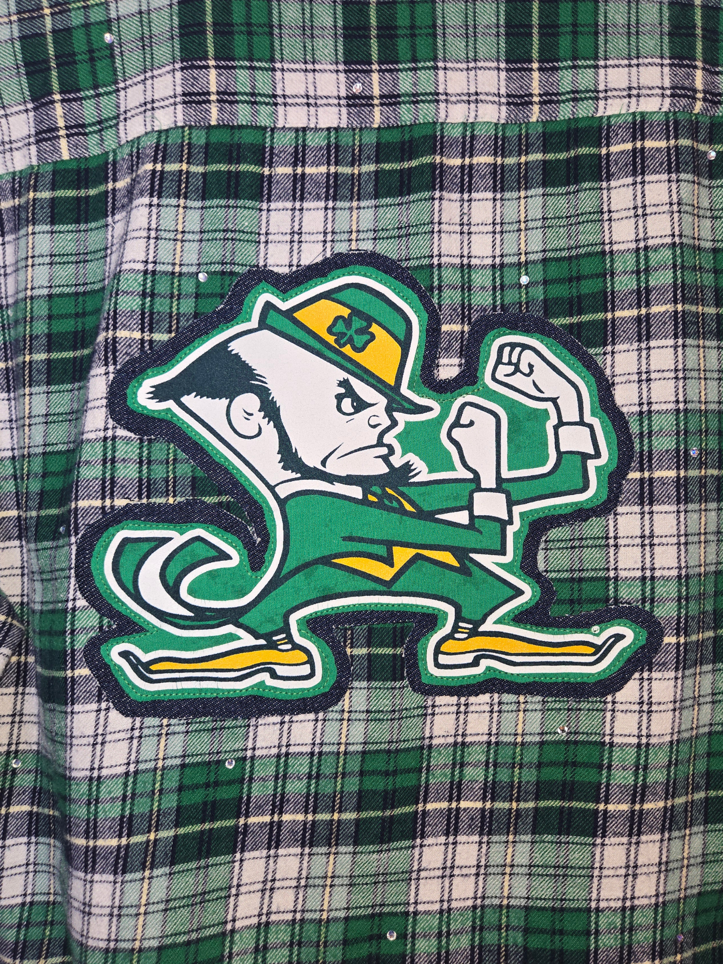 Notre Dame Crop Flannel- Large