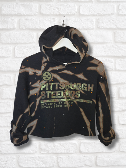Pittsburgh Steelers Crop Hoodie- Small