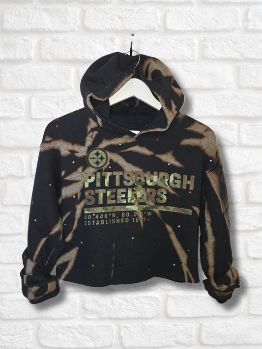 Pittsburgh Steelers Crop Hoodie- Small