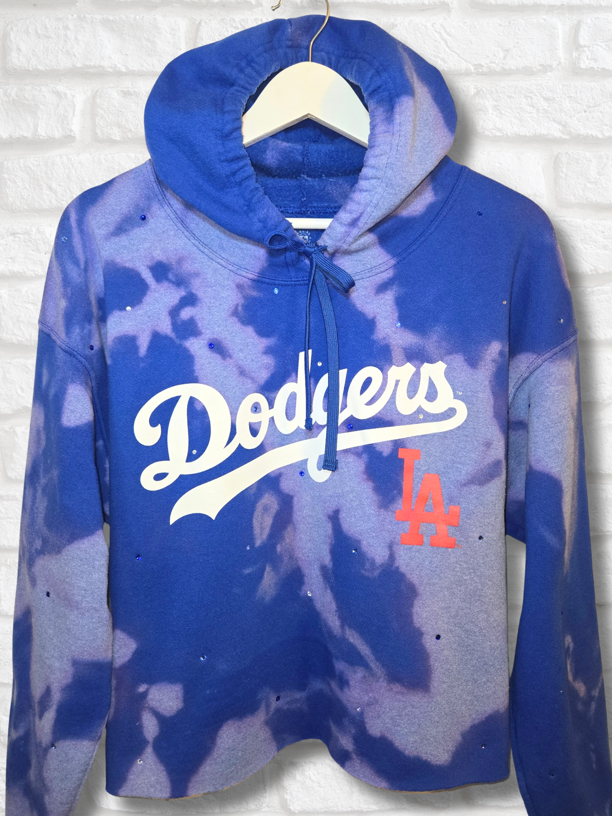 Los Angeles Dodgers Crop Hoodie- Large