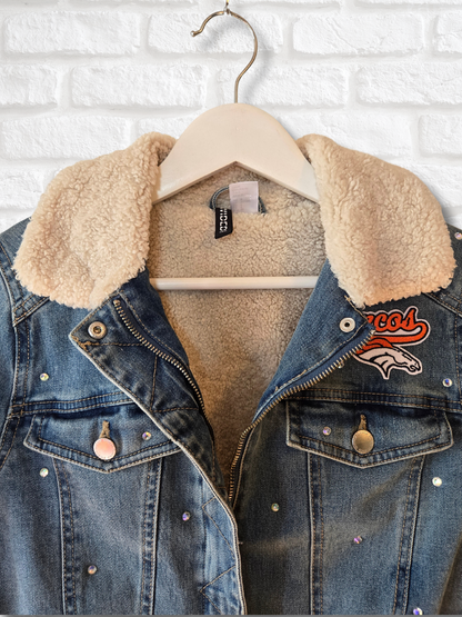 Denver Broncos Sherpa Lined Denim Jacket