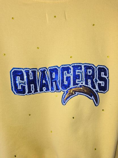 Los Angeles Chargers Crop Zip-Up Sweatshirt