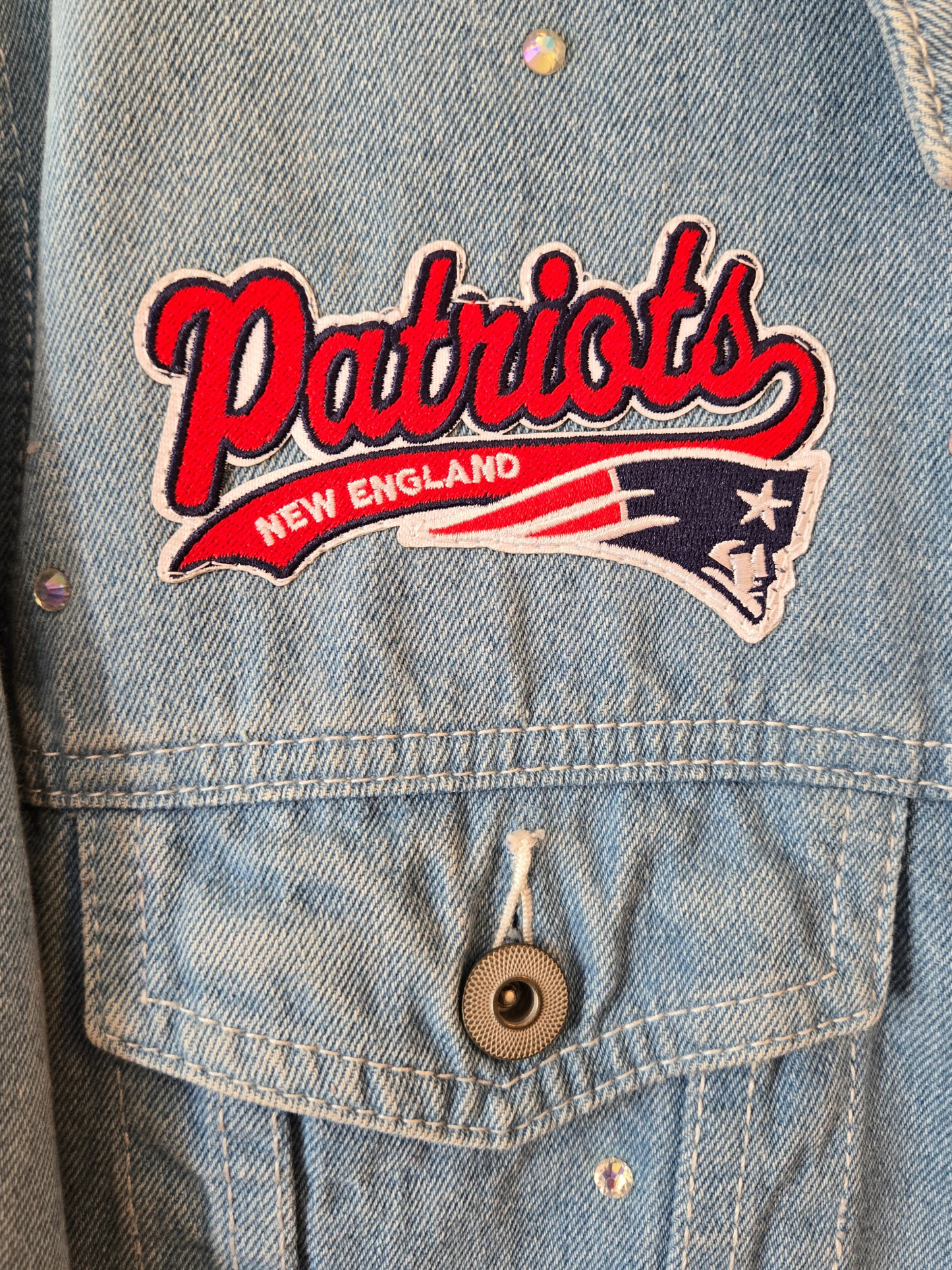 New England Patriots Oversized Denim Jacket