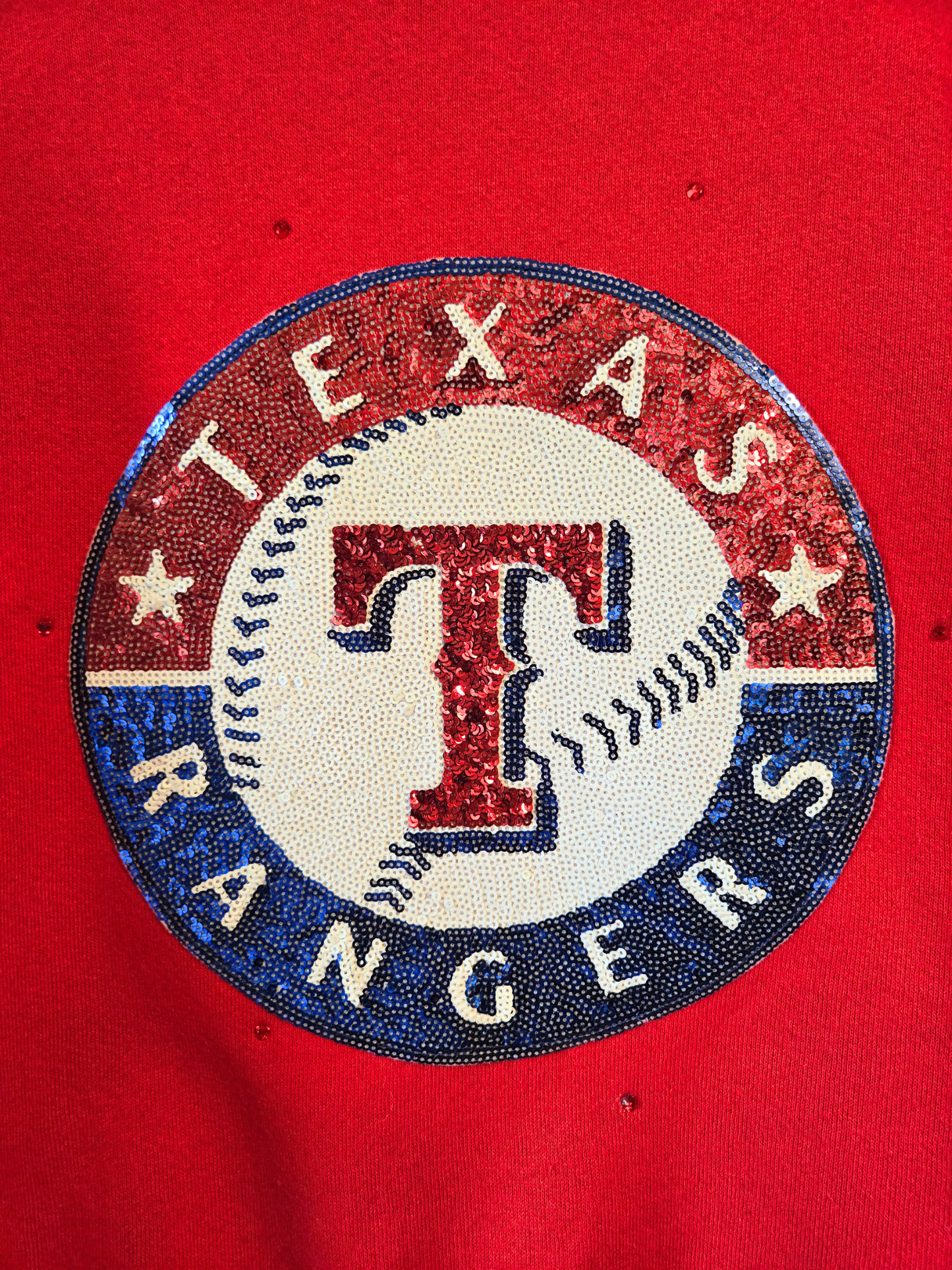 Texas Rangers Crop Zip-Up Sweatshirt