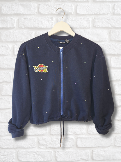 Cleveland Cavaliers Crop Zip-Up Sweatshirt - Small