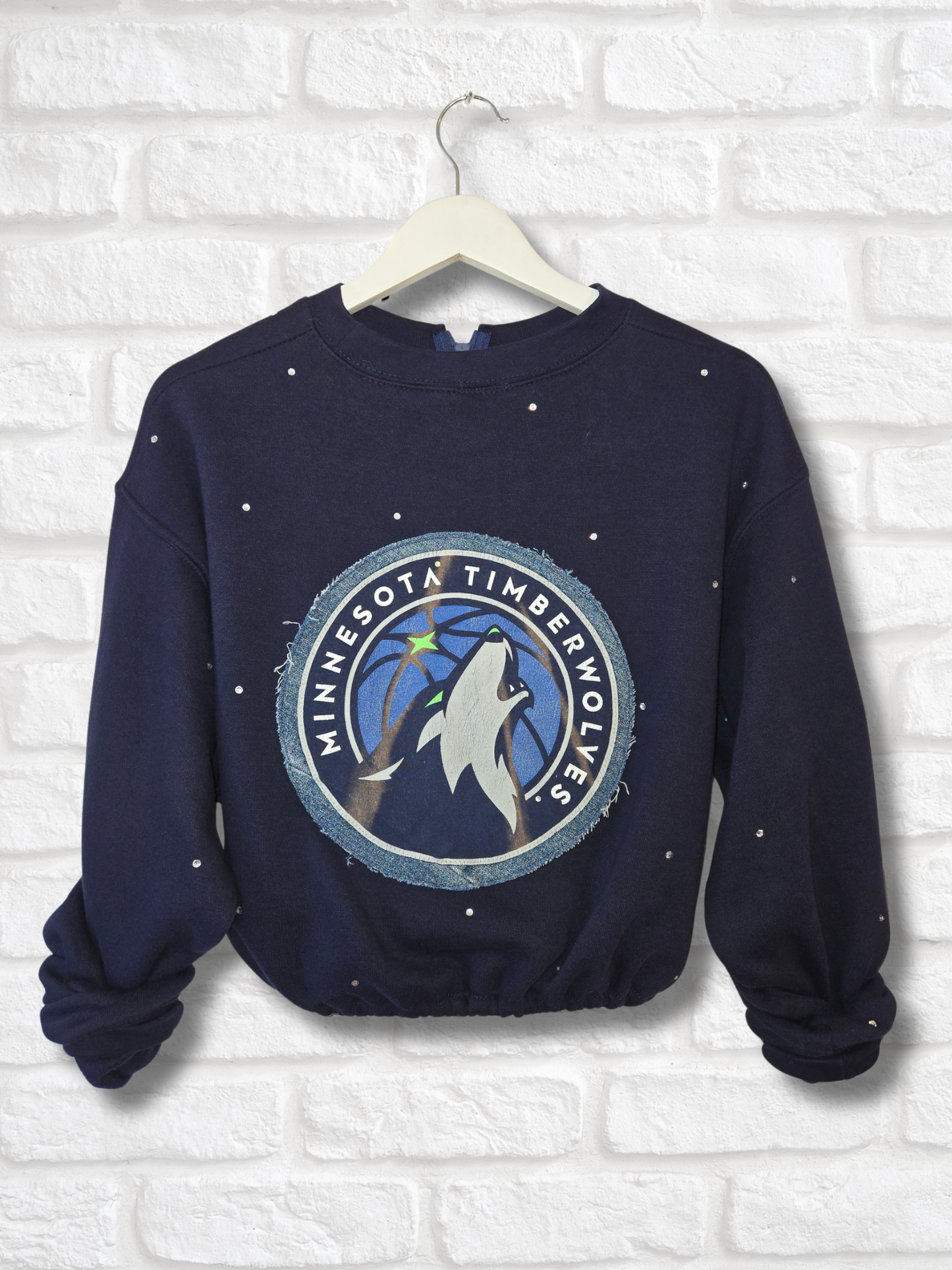 Minnesota Timberwolves Crop Zip-Up Sweatshirt - Medium/Large