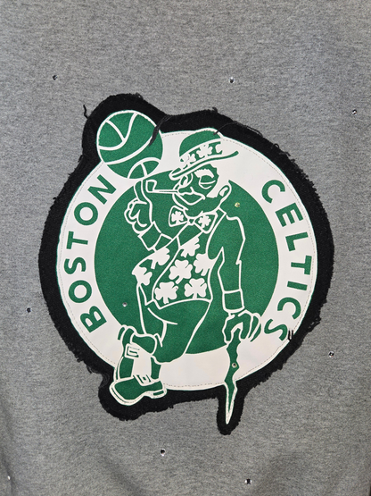 Boston Celtics Crop Zip-Up Sweatshirt - M/L