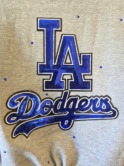 Los Angeles Dodgers Crop Zip-Up Sweatshirt - L/XL