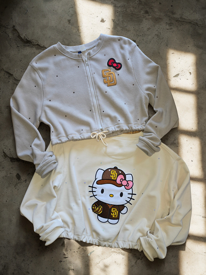 San Diego Padres HK Crop Zip-Up Sweatshirt