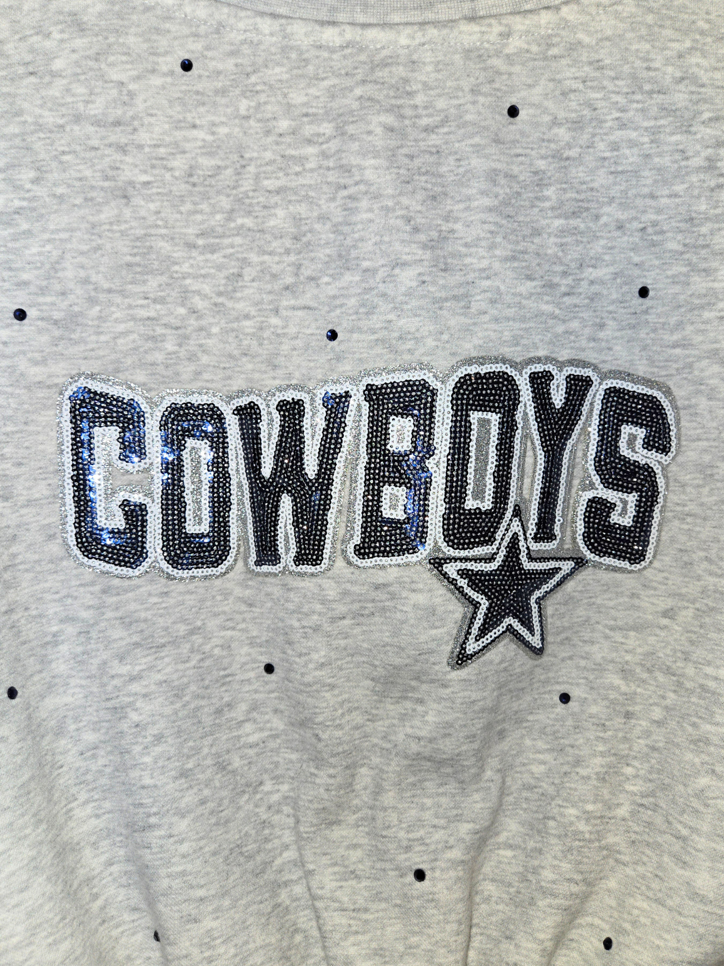 Dallas Cowboys Crop Zip-Up Sweatshirt- Medium