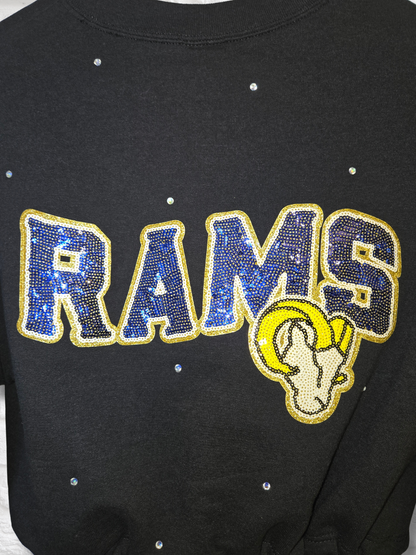 Los Angeles Rams Crop Zip-Up Sweatshirt- Medium