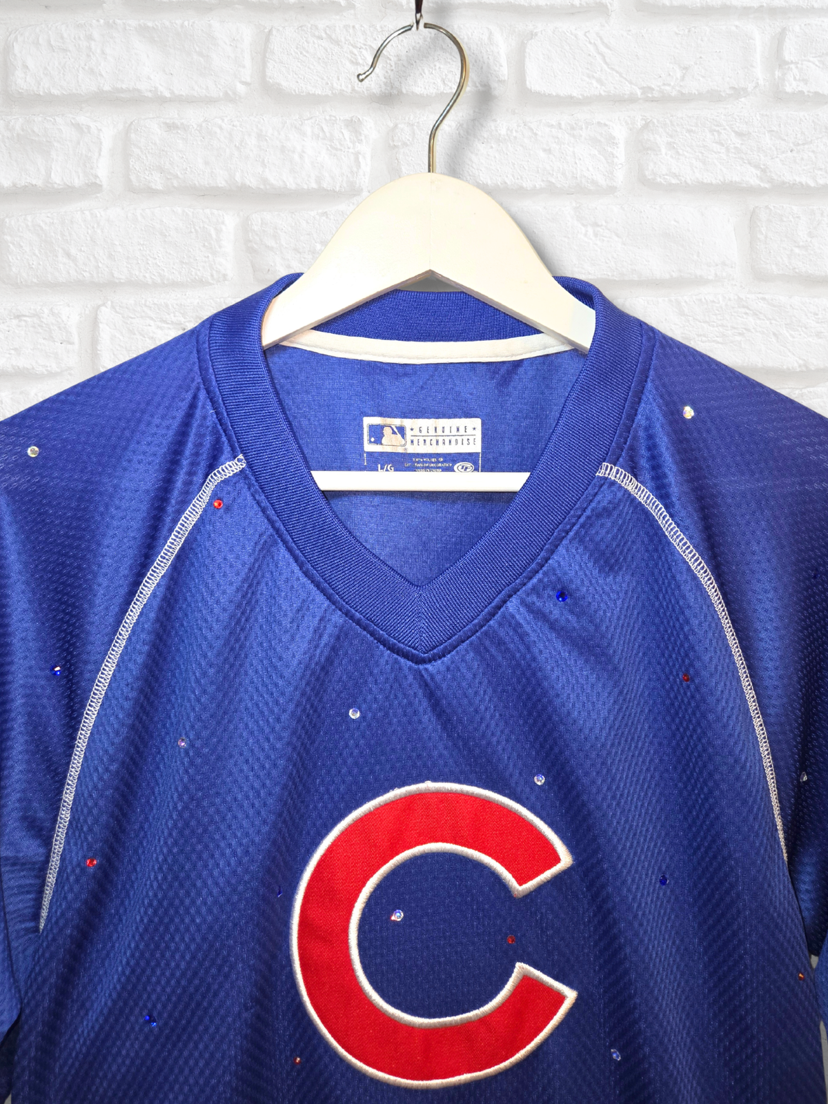 Chicago Cubs Ruffle Crop Top - Large