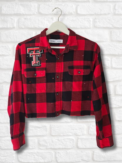 Texas Tech Red Raiders Crop Flannel