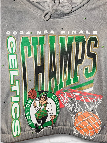Boston Celtics Crop Hoodie - Medium