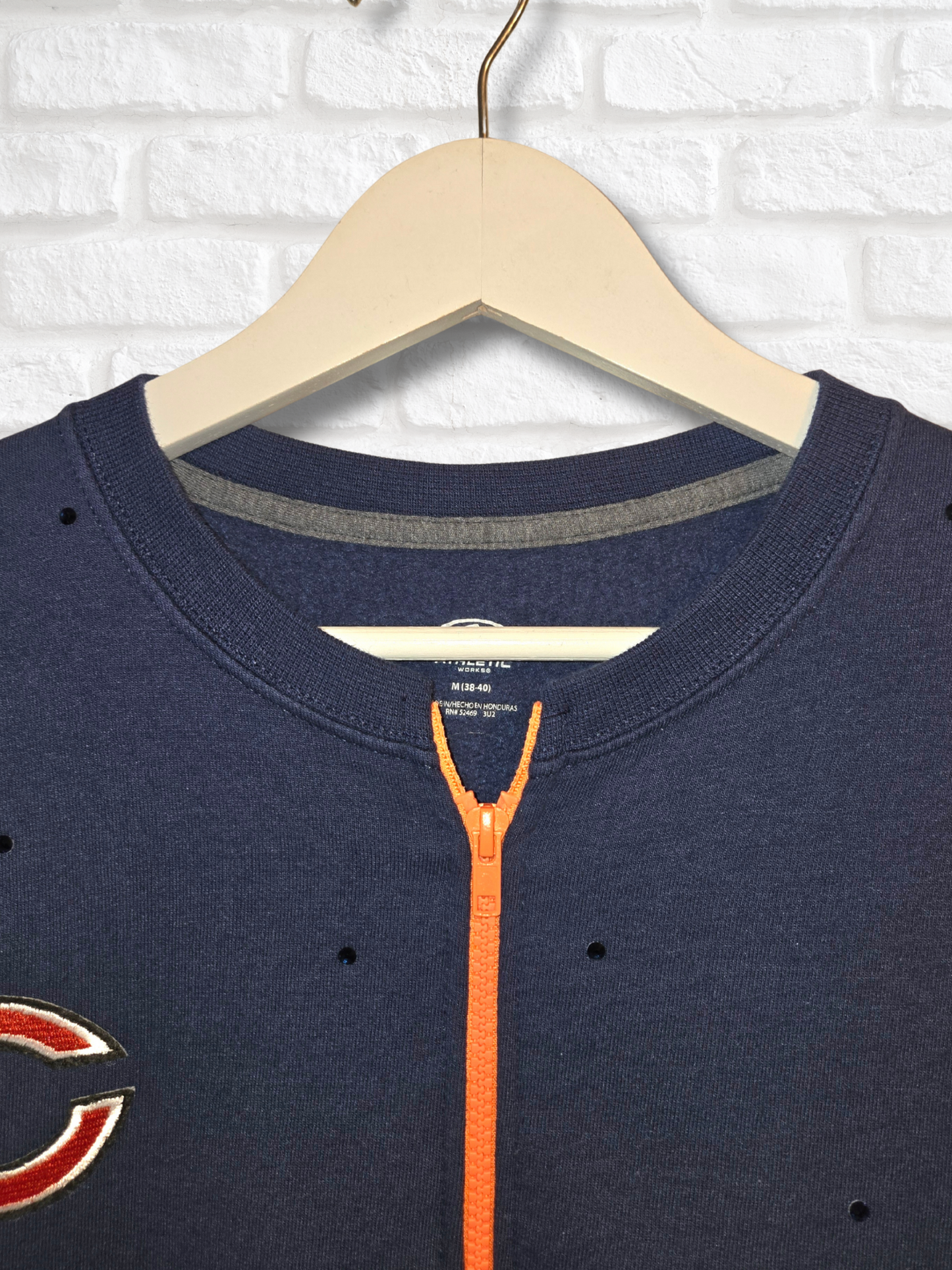 Chicago Bears Crop Zip-Up Sweatshirt