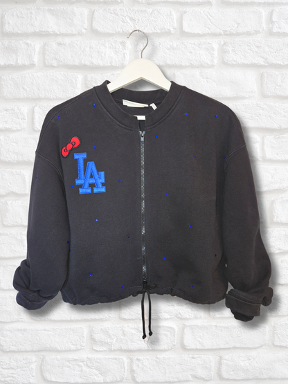 Dodgers HK Crop Zip-Up Sweatshirt