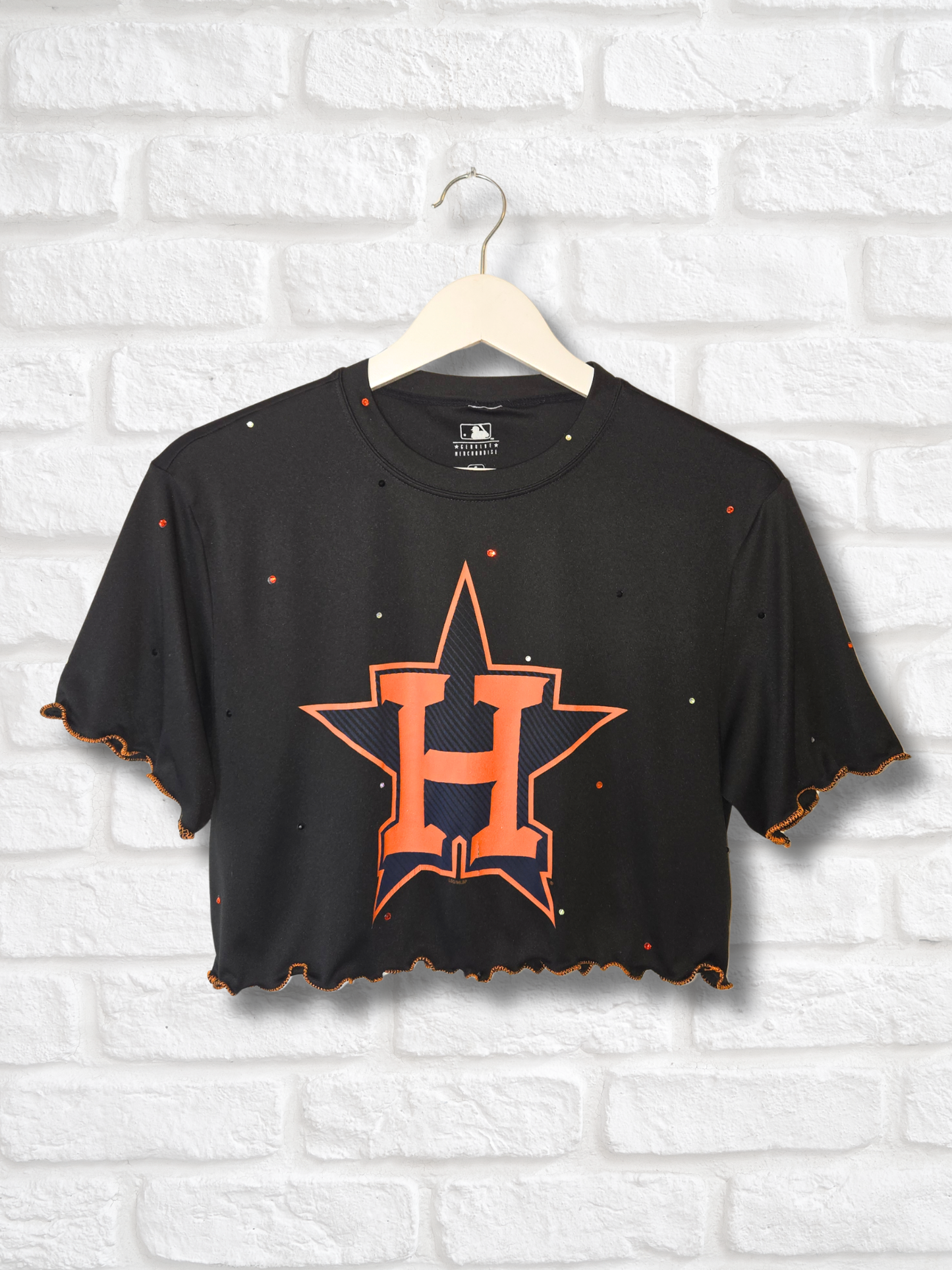 Houston Astros Ruffle Crop Top - Small