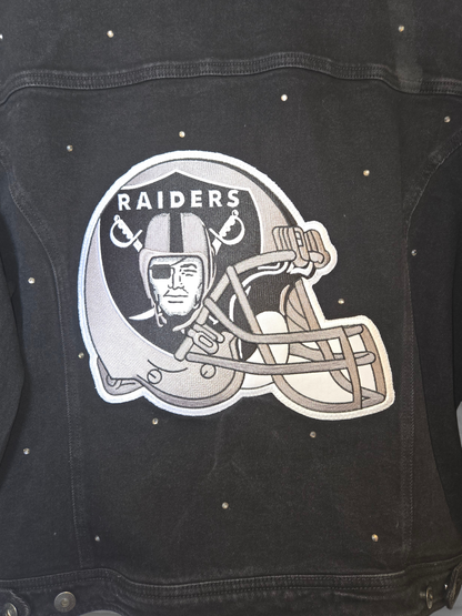 Las Vegas Raiders Oversized Denim Jacket- XL
