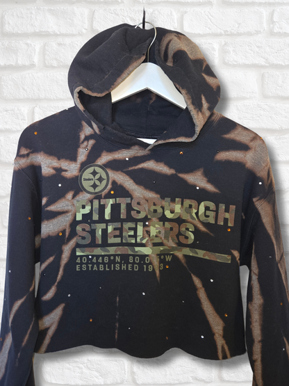 Pittsburgh Steelers Crop Hoodie- Small