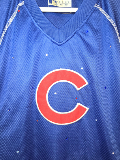 Chicago Cubs Ruffle Crop Top - Large
