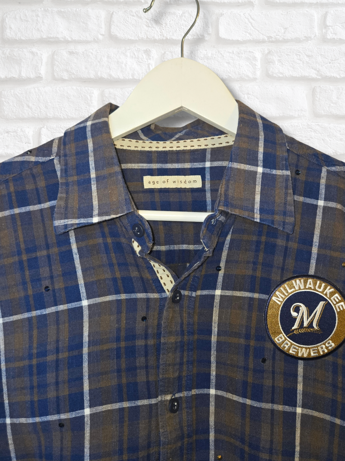 Milwaukee Brewers Crop Flannel- Large