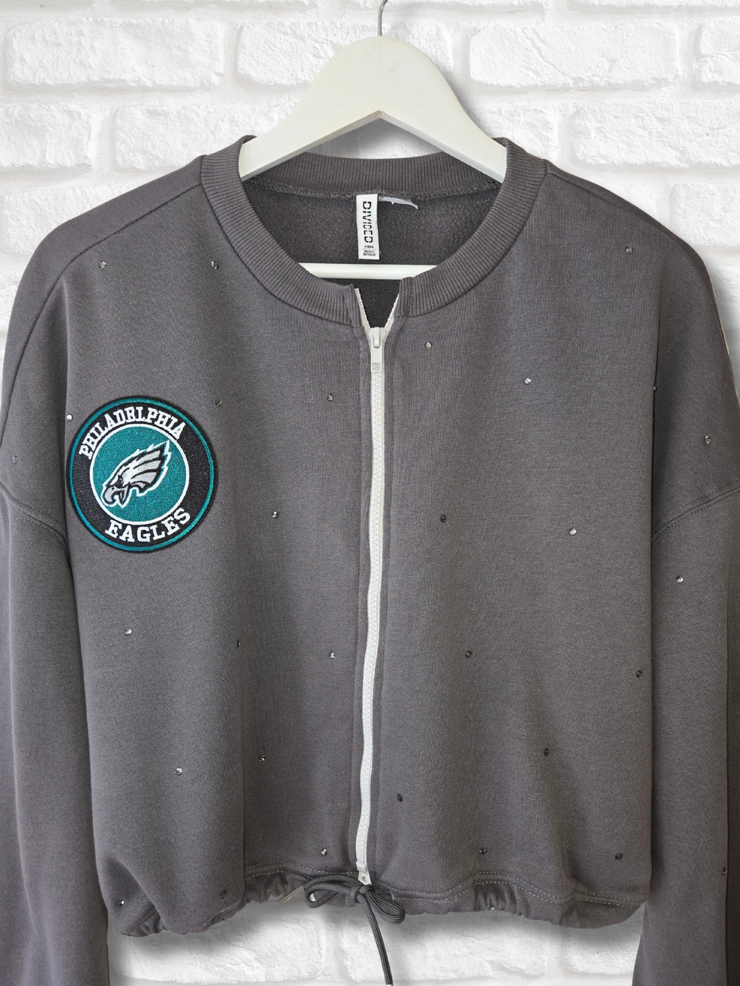 Philadelphia Eagles Crop Zip-Up Sweatshirt
