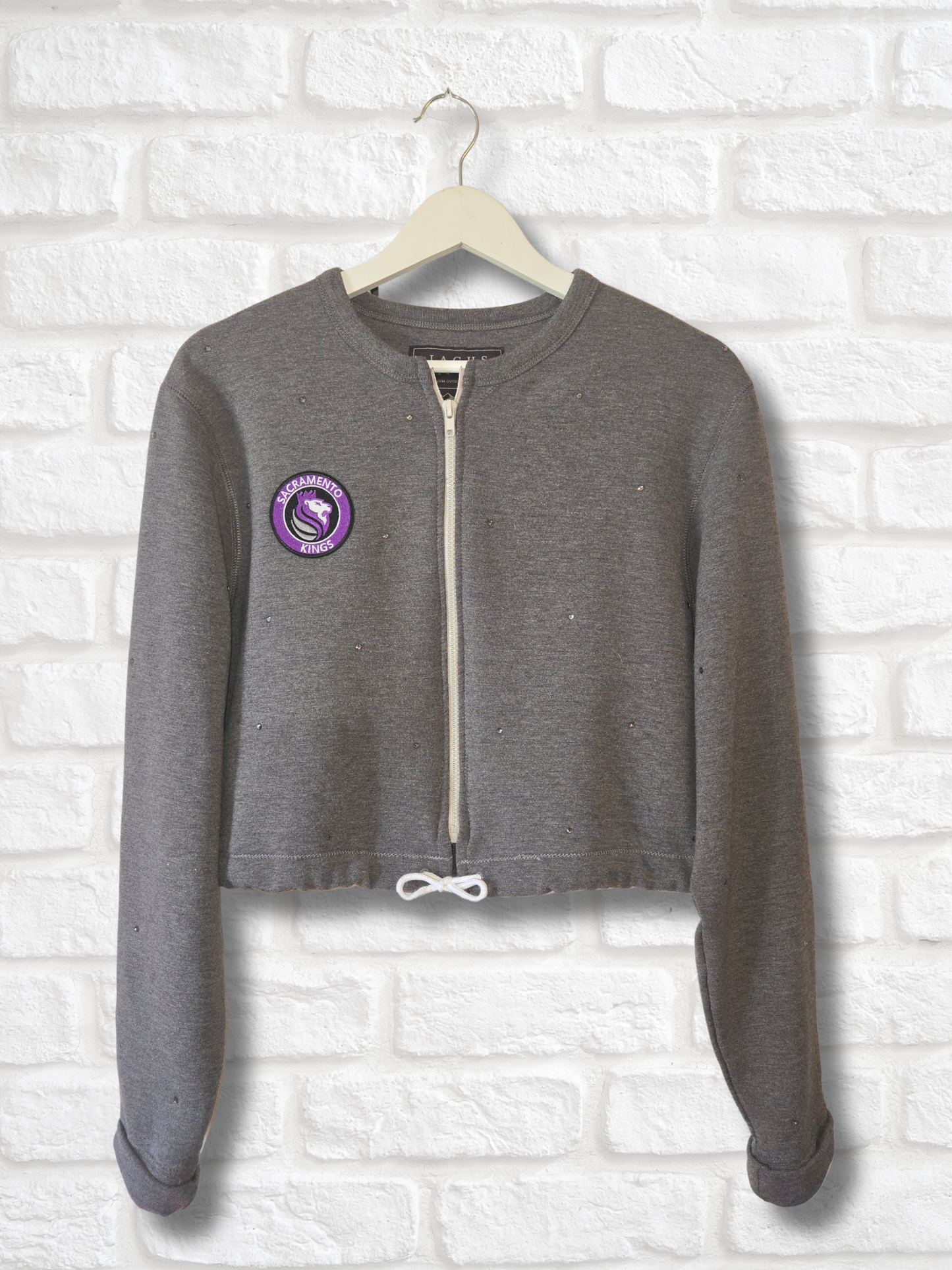Sacramento Kings Crop Zip-Up Sweatshirt