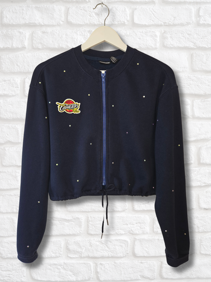 Cleveland Cavaliers Crop Zip-Up Sweatshirt - Small
