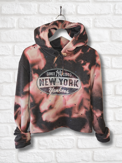 New York Yankees Crop Hoodie- Large