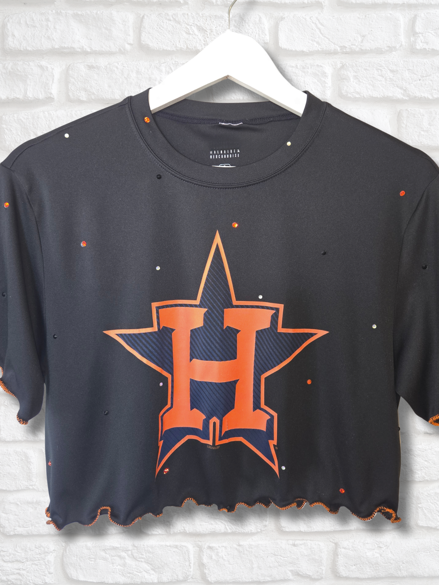 Houston Astros Ruffle Crop Top - Small