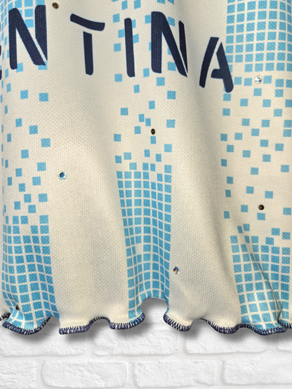Team Argentina Ruffle Crop Top- Large
