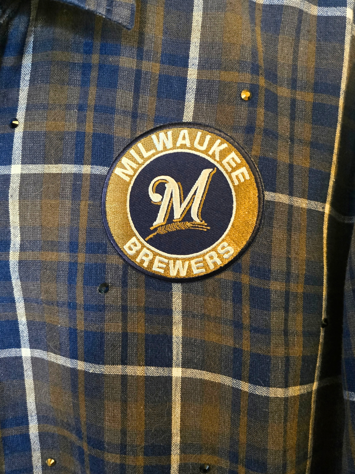 Milwaukee Brewers Crop Flannel- Large