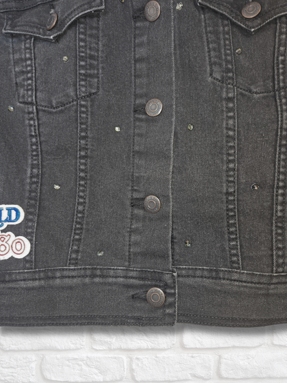 Los Angeles Dodgers Crop Denim Jacket- M/L
