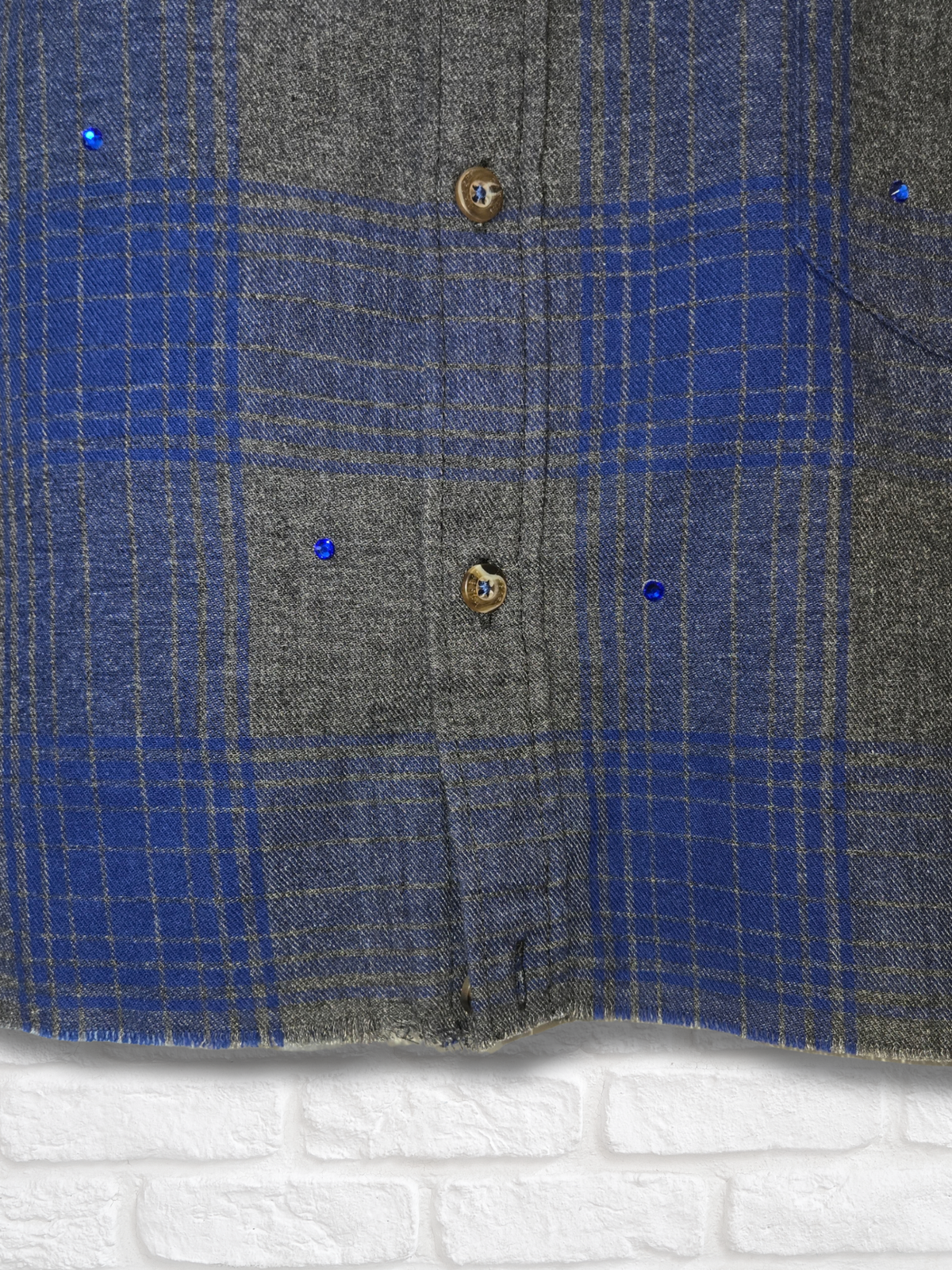 Los Angeles Dodgers Rhinestone Crop Flannel - XL