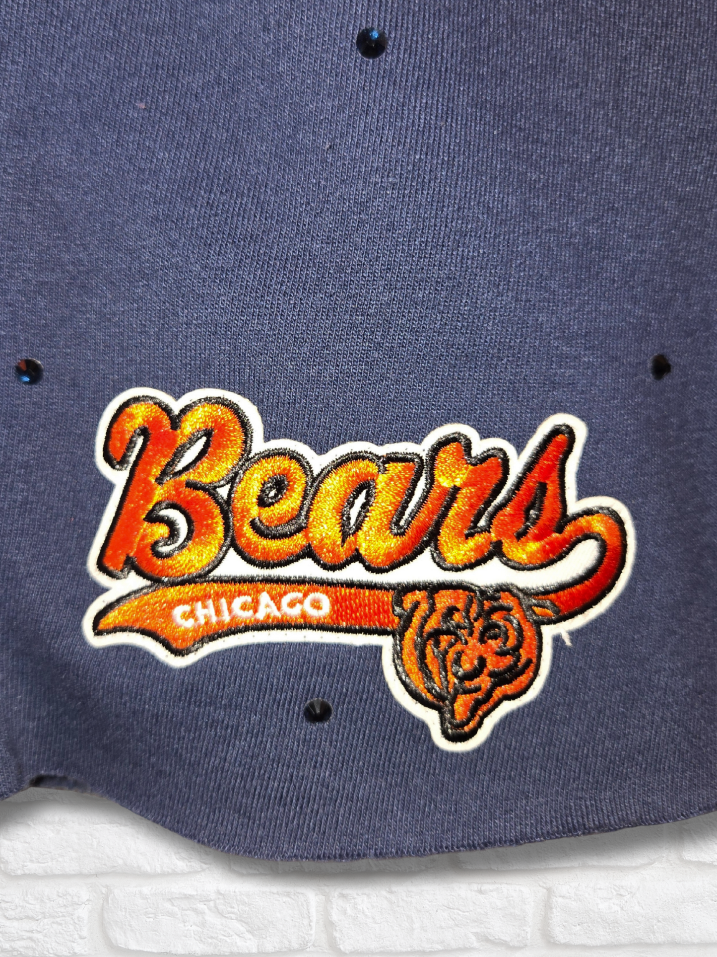 Chicago Bears Crop Zip-Up Sweatshirt