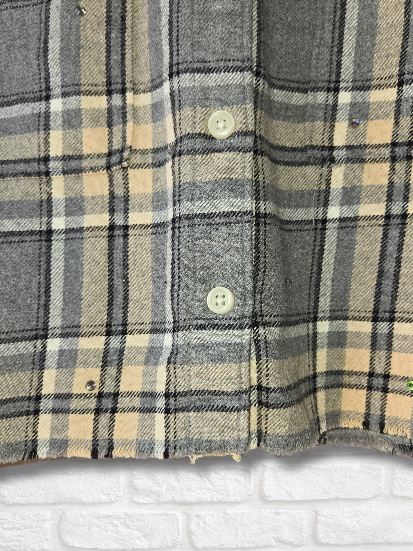 Milwaukee Bucks Rhinestone Crop Flannel