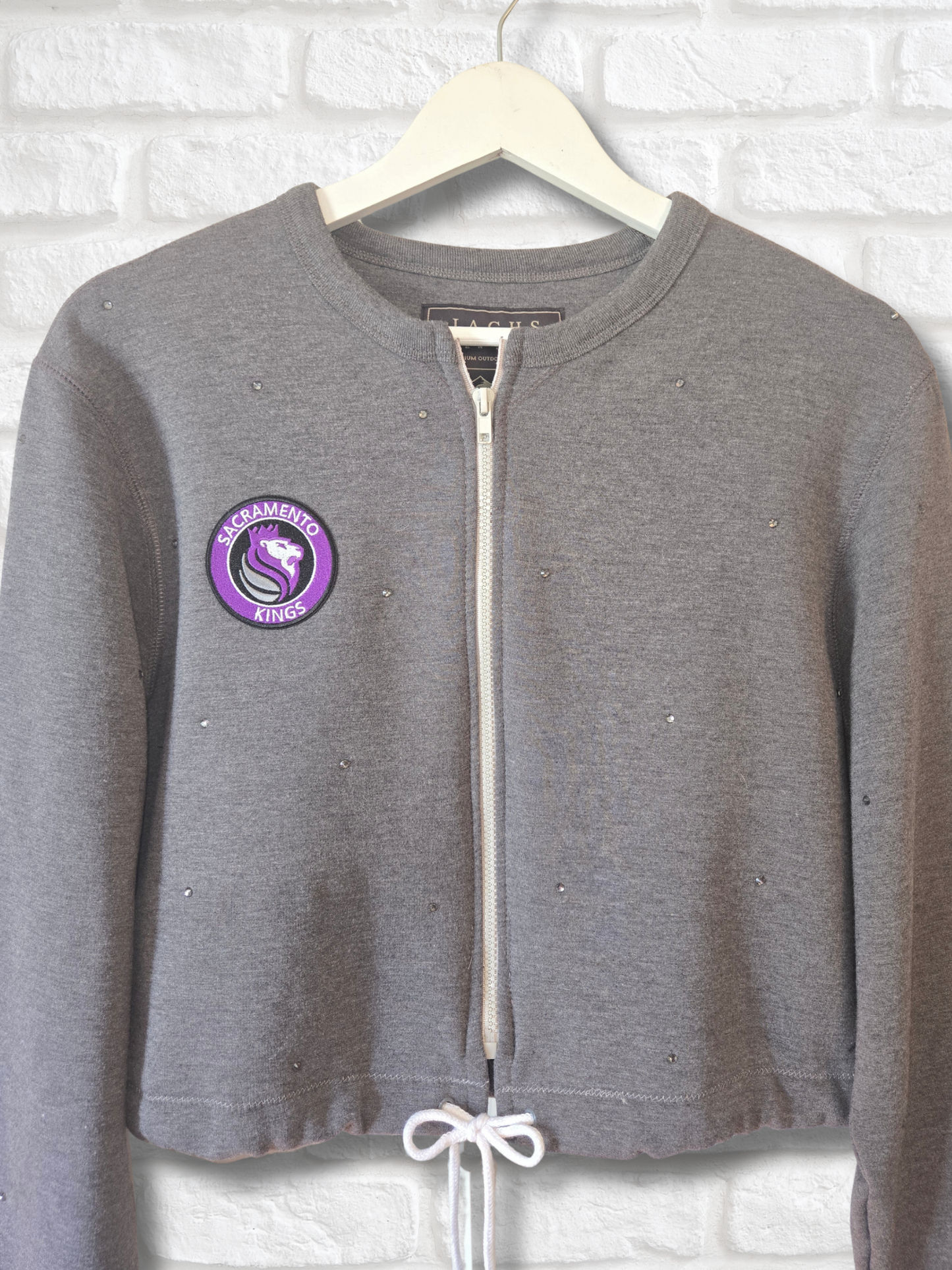 Sacramento Kings Crop Zip-Up Sweatshirt