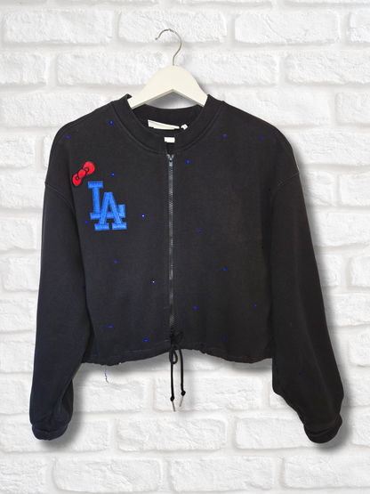 Dodgers HK Crop Zip-Up Sweatshirt