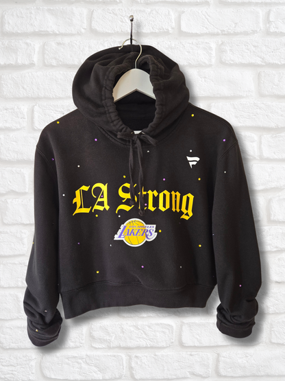 Los Angeles Lakers Crop Hoodie - Small
