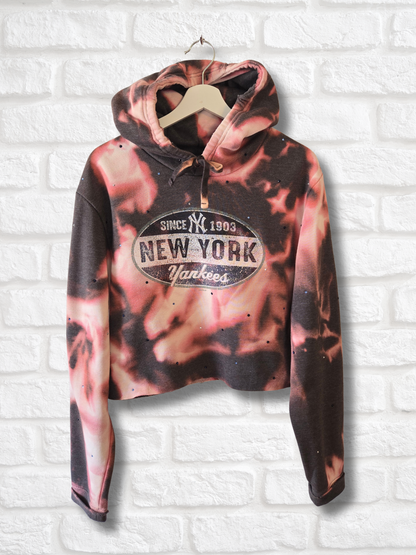 New York Yankees Crop Hoodie- Large